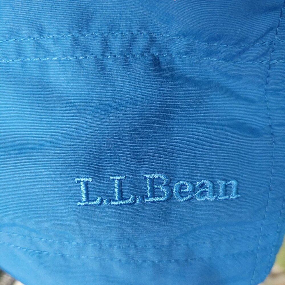 L.L.Bean Men's Blue Nylon Pullover Hoodie Jacket Size Large Kangaroo Pockets - Picture 6 of 10